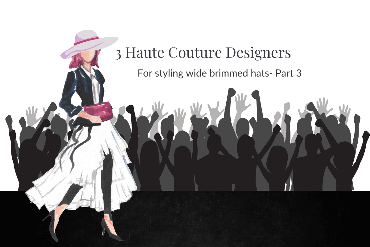 A blog banner for a blog post on the inspiration from the catwalks for styling hats by Melissa Rath Millinery.