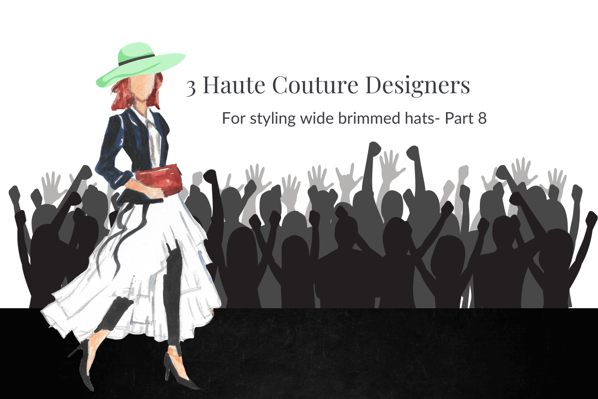 A blog banner for a blog post on the inspiration from the catwalks for styling hats by Melissa Rath Millinery.
