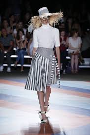 A picture of a model on the catwalk for  Christian Siriano SS 2017.