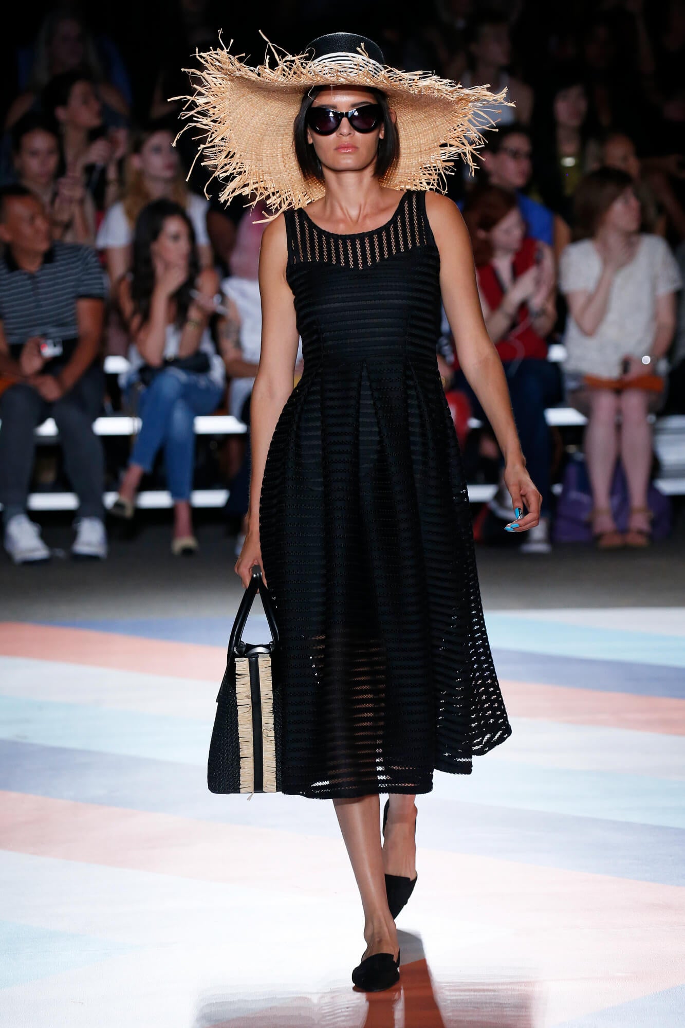 A picture of a model on the catwalk for  Christian Siriano SS 2017.