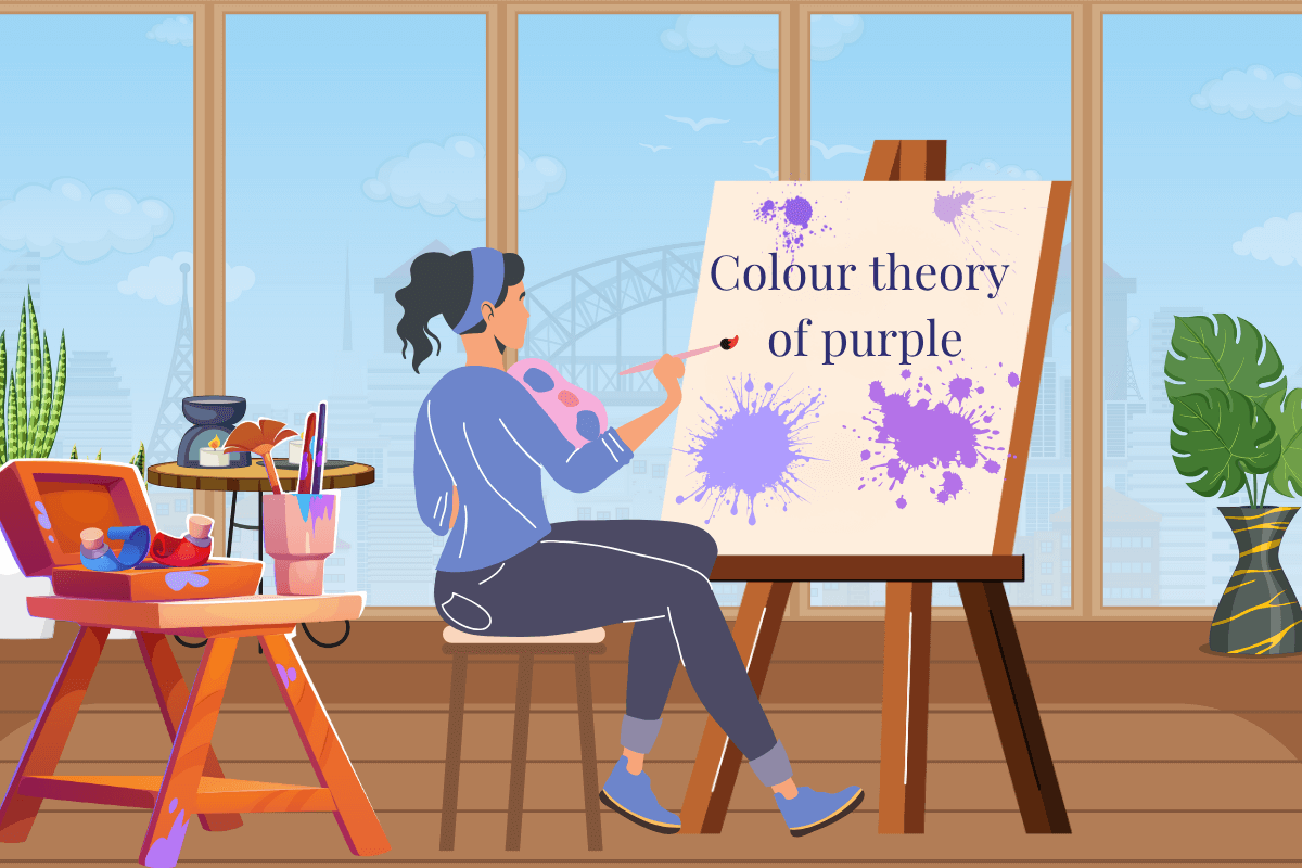 A blog Banner for the Colour Theory Blog post on the Colour Purple by Melissa Rath Millinery