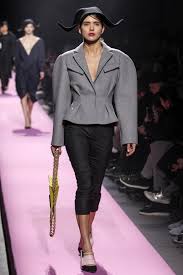 A picture of a model on the catwalk for  Jacquemus AW 2017.
