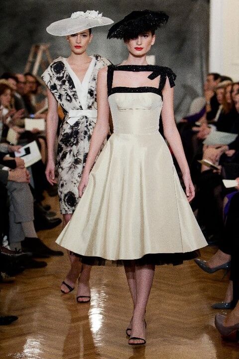 A picture of a model on the catwalk for Vassilis Emmanuel Zoulias 2011.