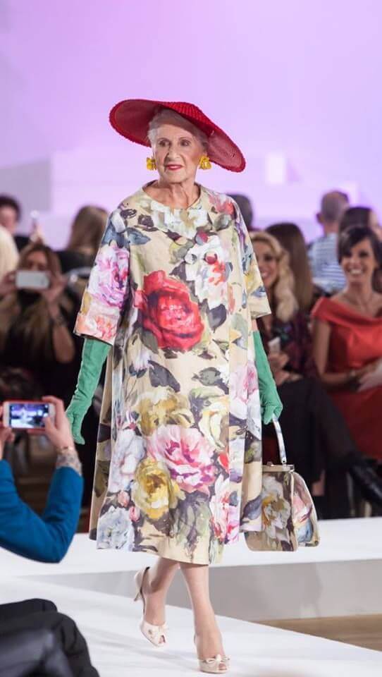 A picture of a model on the catwalk for Vassilis Emmanuel Zoulias 2016.