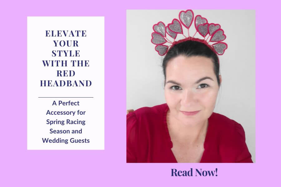 Elevate Your Style with the Red Headband: A Perfect Accessory for Spring Racing Season and Wedding Guests