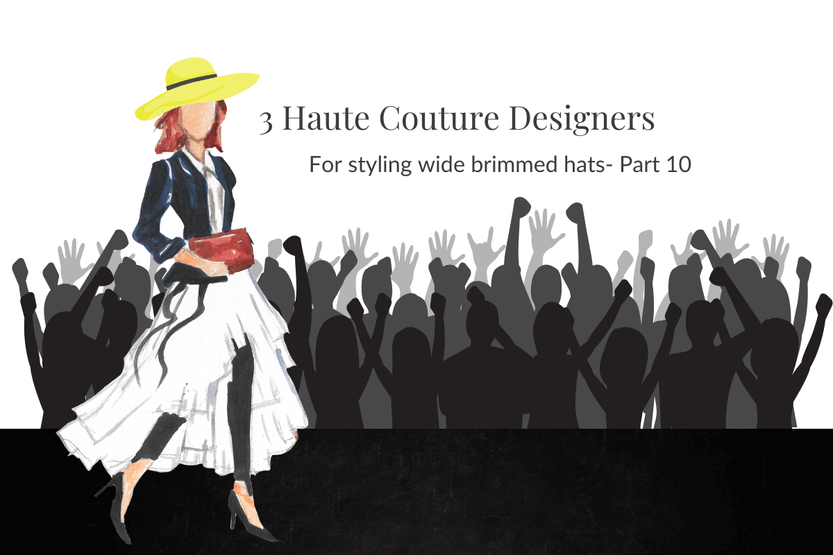 A blog banner for a blog post on the inspiration from the catwalks for styling hats by Melissa Rath Millinery.