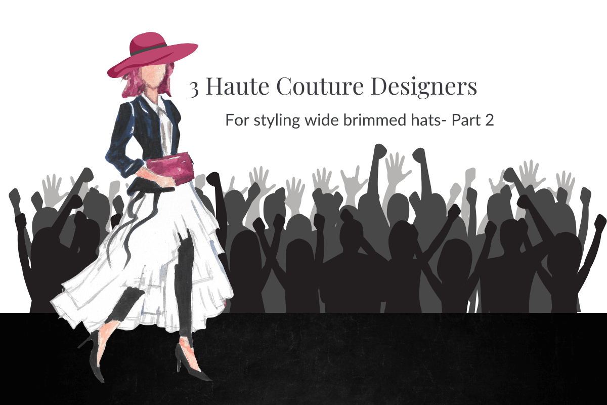 A blog banner for a blog post on the inspiration from the catwalks for styling hats by Melissa Rath Millinery.