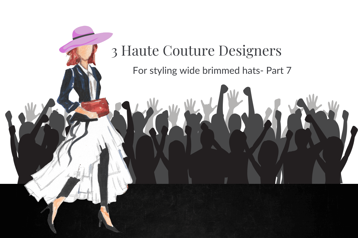 A blog banner for a blog post on the inspiration from the catwalks for styling hats by Melissa Rath Millinery.
