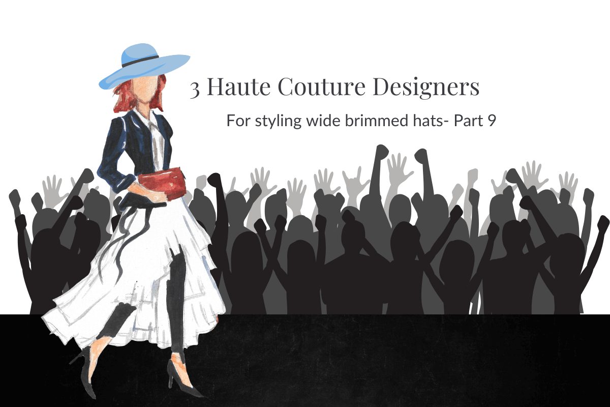A blog banner for a blog post on the inspiration from the catwalks for styling hats by Melissa Rath Millinery.