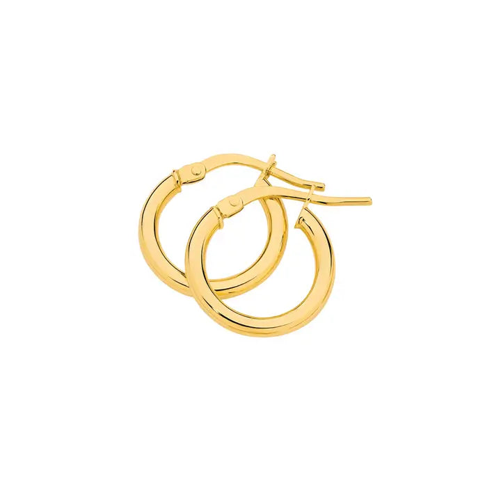 A picture of 9 ct Gold 10mm Hoop Earrings available at Angus and Coote