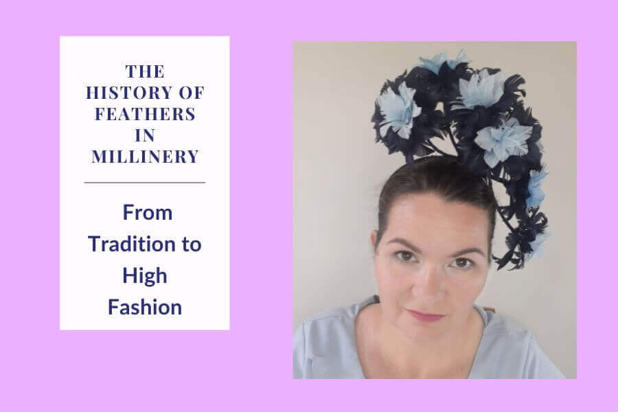A picture of the blog for a blog post about the fascination with feathers, their symbolism, style and timeless elegance, by Melissa Rath Millinery.