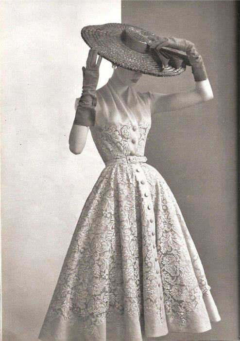 A picture of a gorgeous gown by Christian Dior for his "New Look"