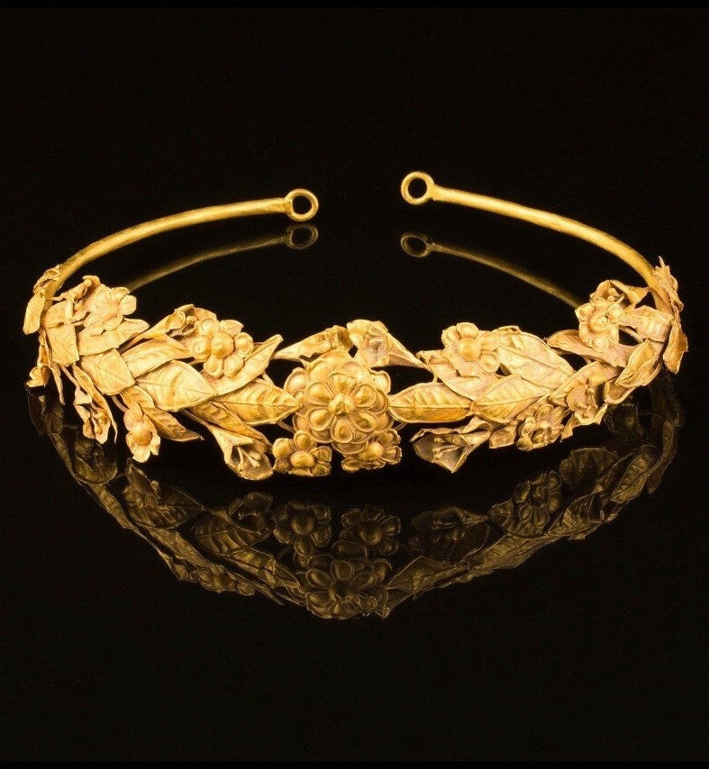 A picture of a greek Diadem, believed to date back to 300 BC