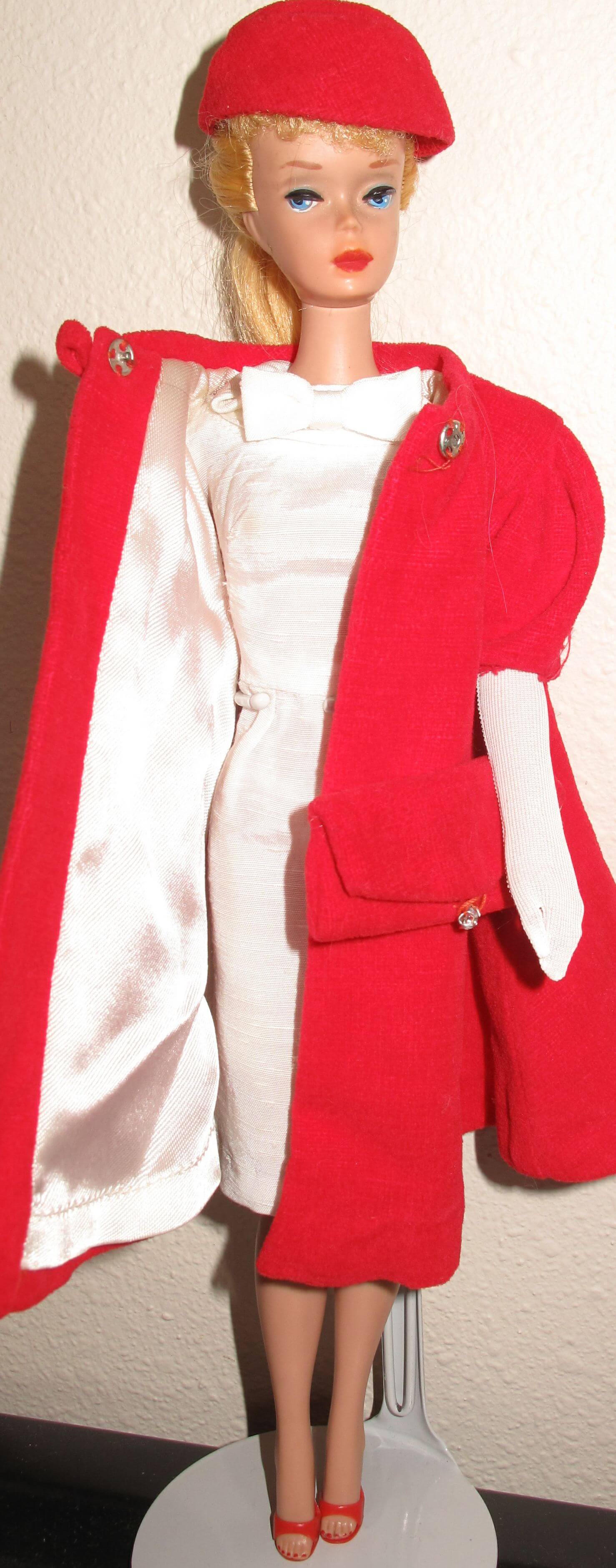 A picture of a Barbie doll in the 1960s