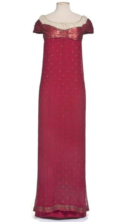 A picture of a pink gown by Paul Poiret in 1907
