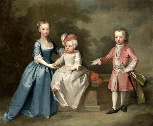 A picture of a portrait of children in Europe in the 18th Century