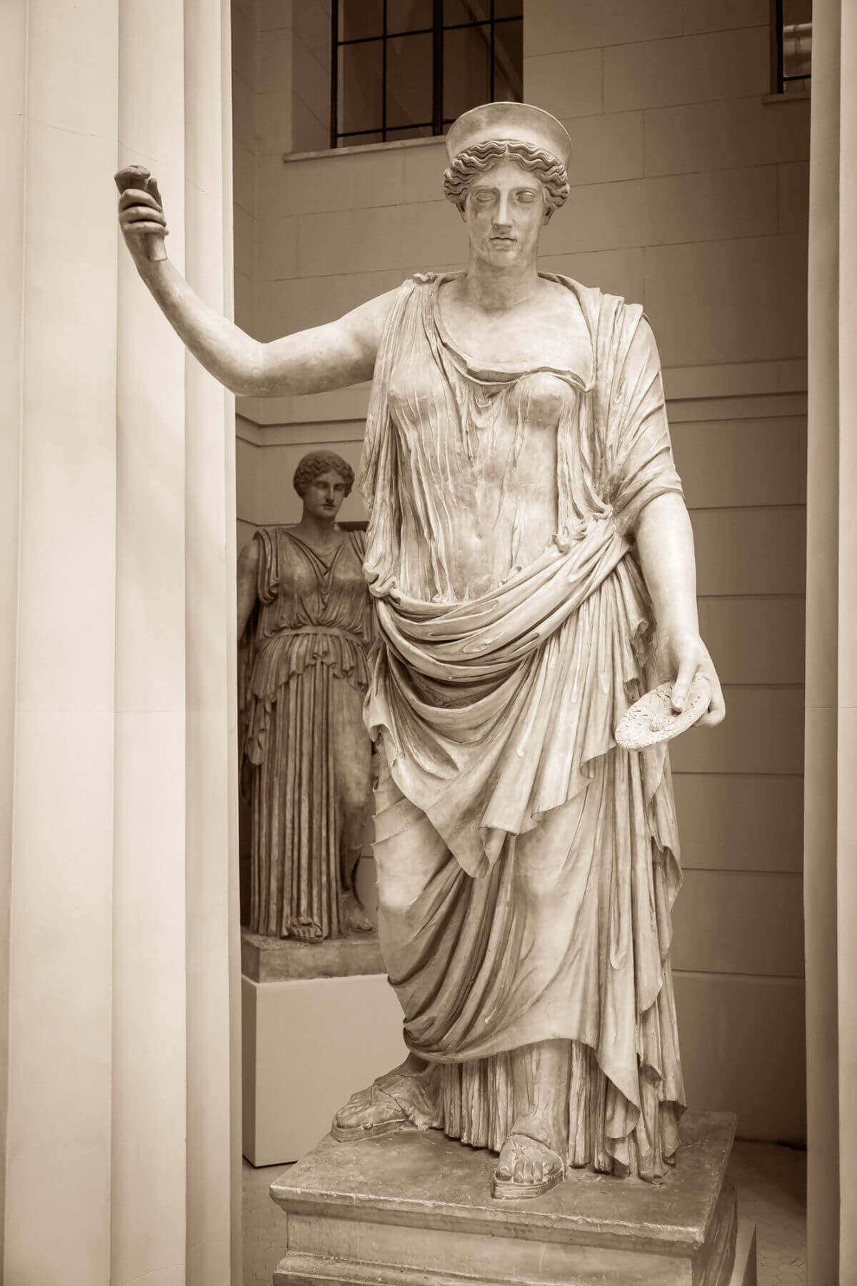 A picture of a sculpture of Roman Goddess Juno, Protector and Special Counsellor of The State.