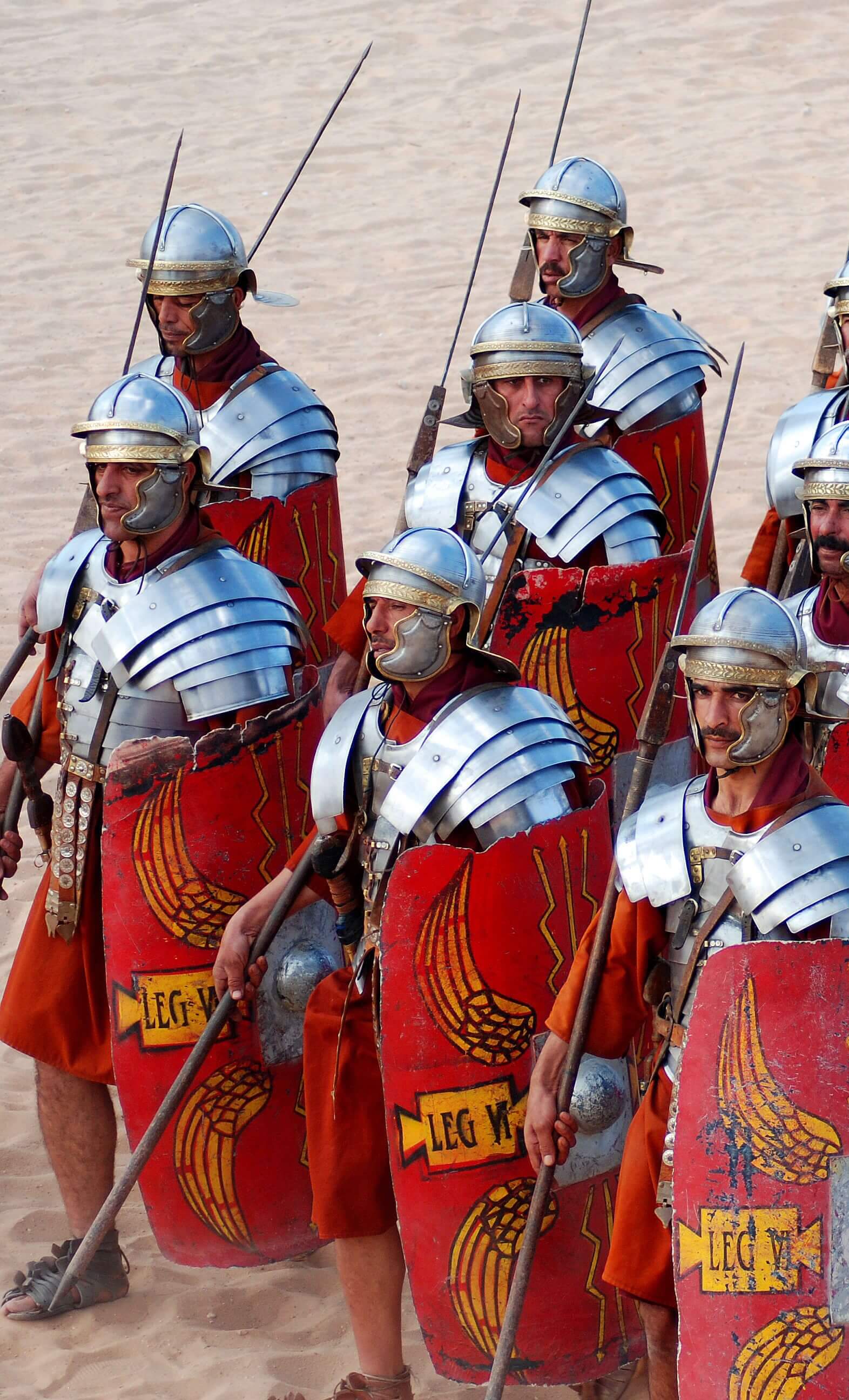 A picture of a depiction of Ancient Roman Soldiers