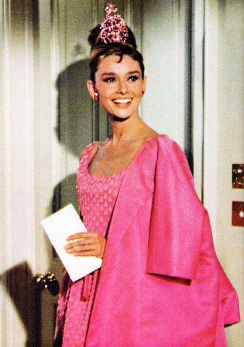 A picture of Audrey Hepburn in Breakfast At Tiffany's released in 1961
