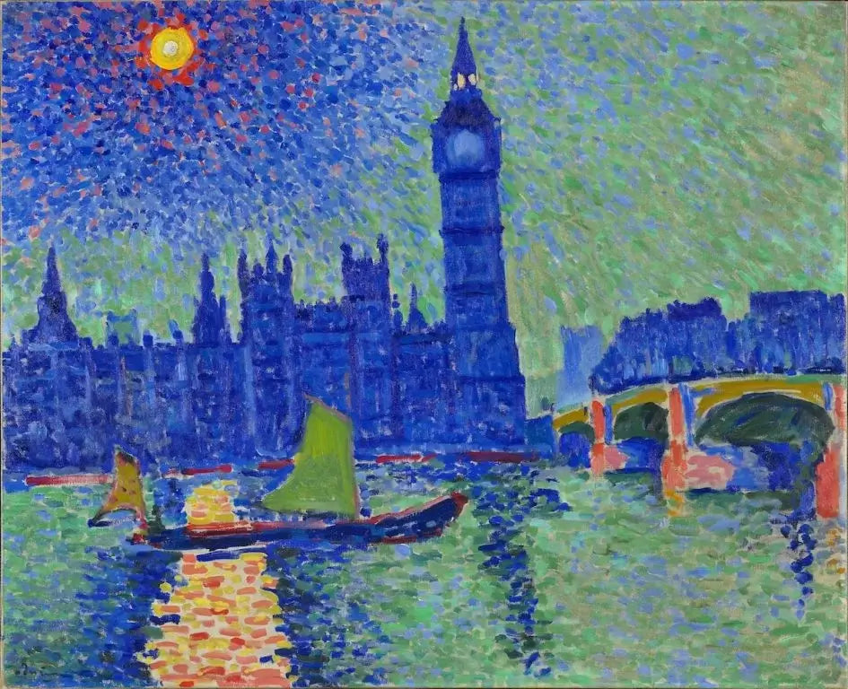 A picture of"Big Ben, London", painted in 1906 by Andre Derain.