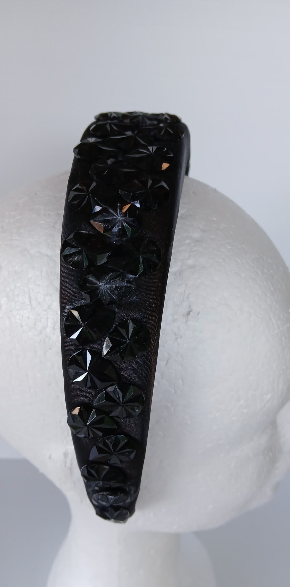 A picture of a Black Padded Headband by Melissa Rath Millinery.