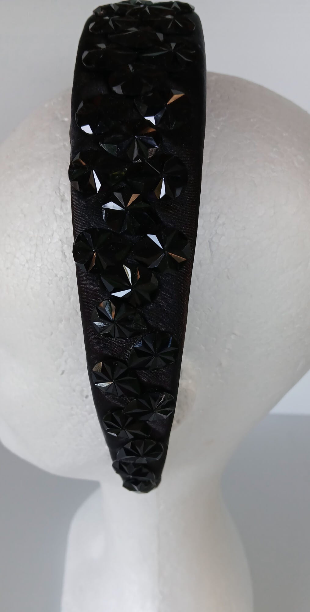A picture of a Black Padded Headband by Melissa Rath Millinery.