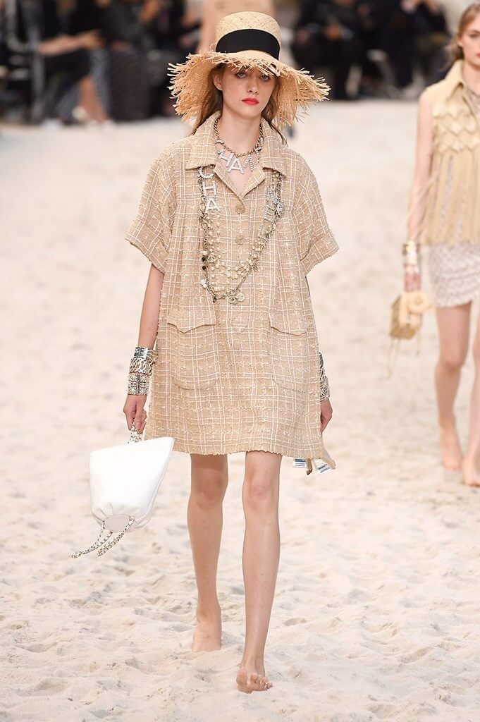 A picture of a model on the catwalk for Chanel SS 2019.