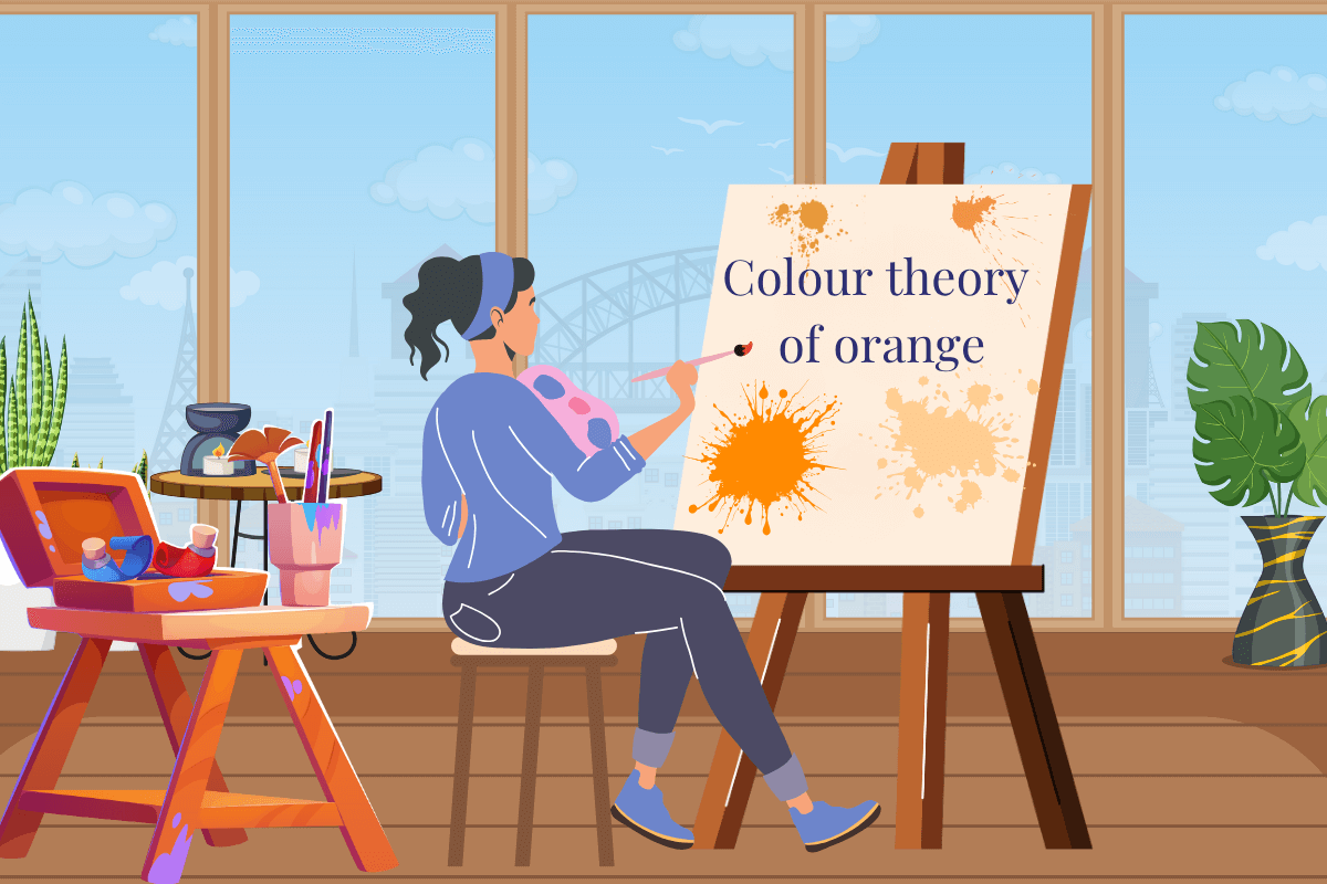 A blog Banner for the Colour Theory Blog post on the Colour orange by Melissa Rath Millinery