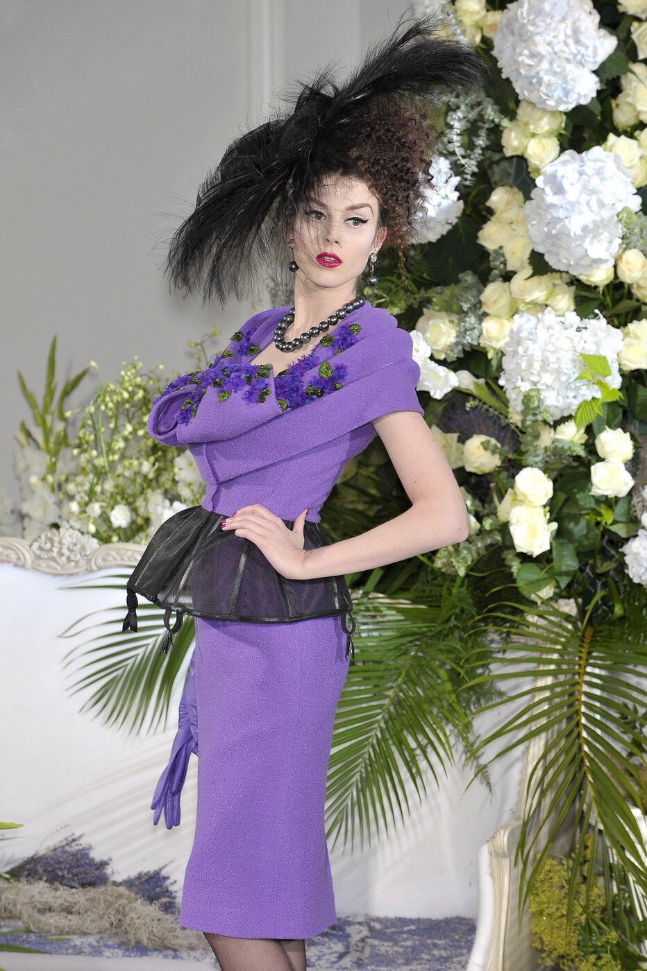 A picture of a catwalk model from Christian Dior AW 2009. 