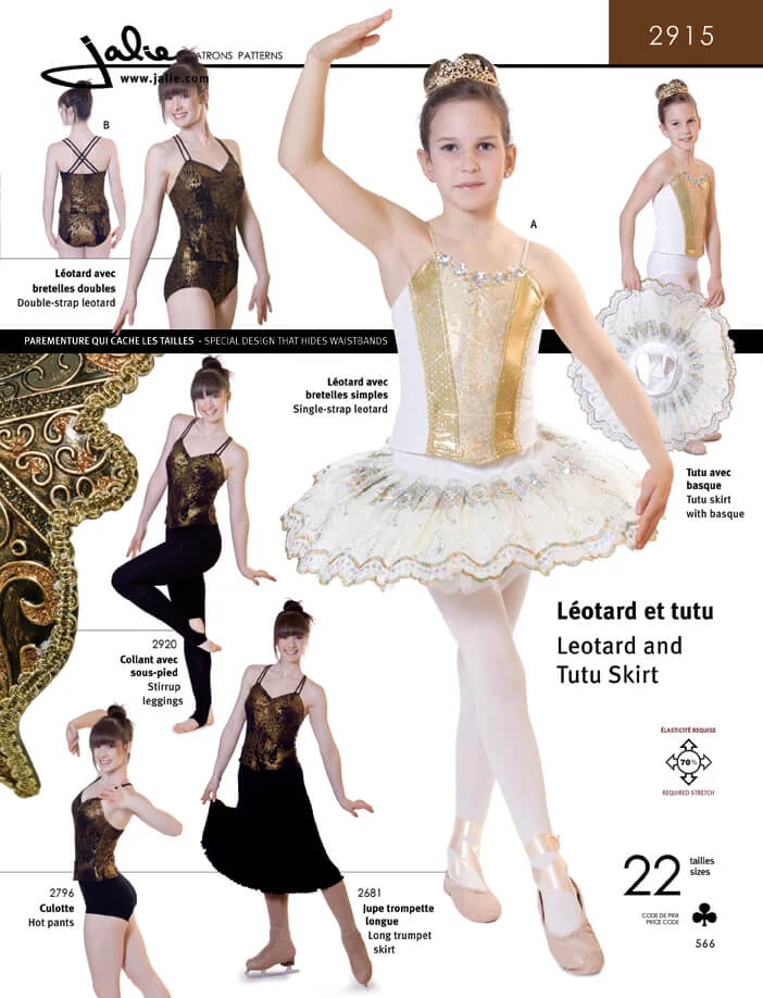 An image of sewing pattern 2915 by Jalie