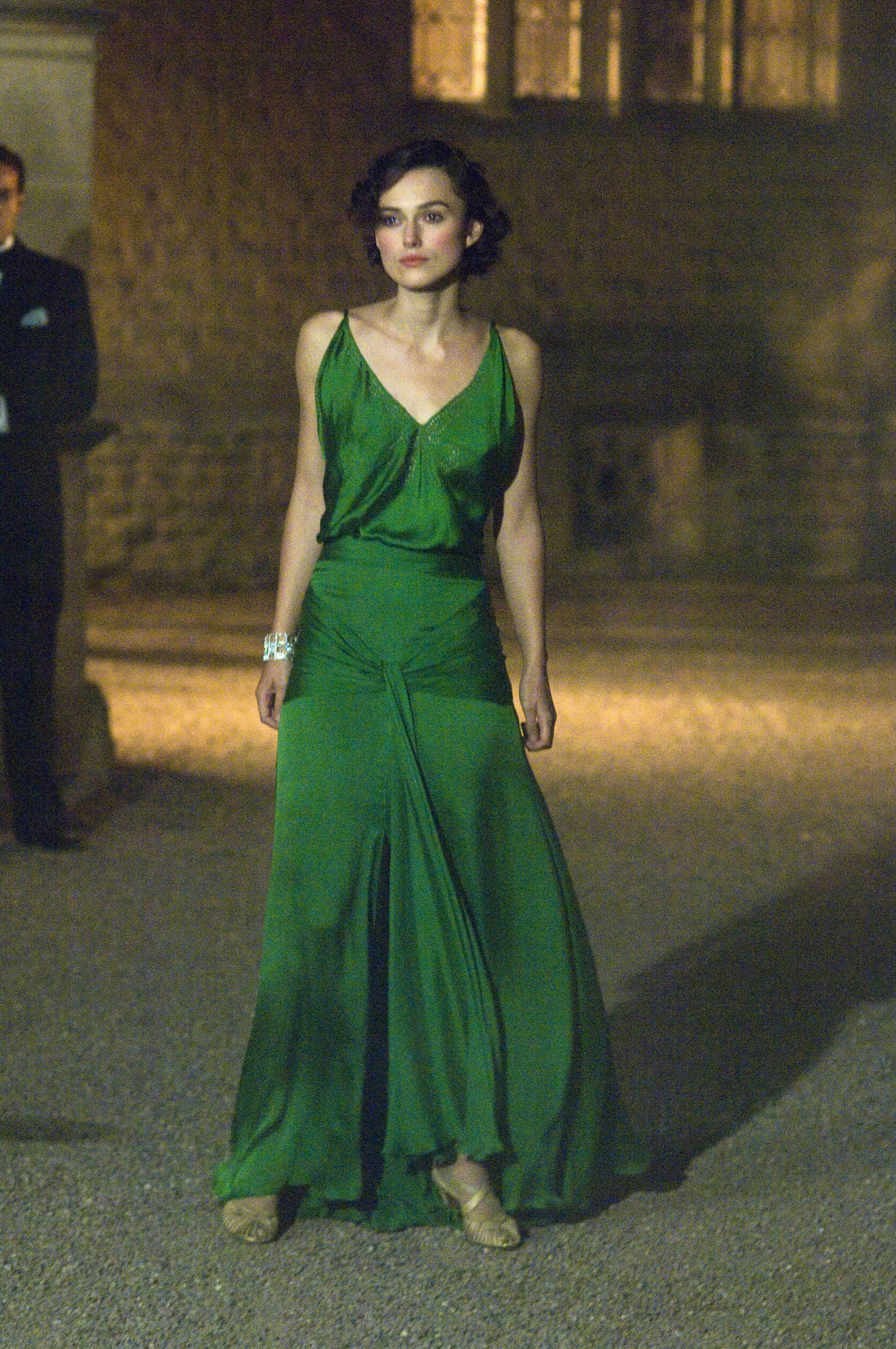 A picture ofKeira Knightley in the stunning Green Dress from the movie Atonement.