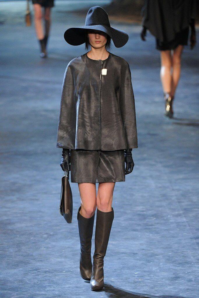 A picture of a model on the catwalk for  Lanvin AW 2011.