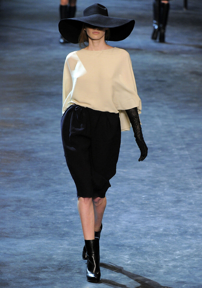 A picture of a model on the catwalk for  Lanvin AW 2011.