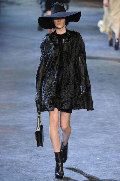 A picture of a model on the catwalk for  Lanvin AW 2011.