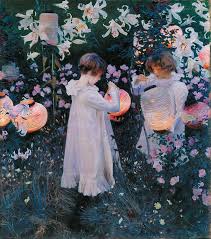 A picture of "Lilly Lilly Rose" by John Singer Sargent, which was painted in 1885-86.