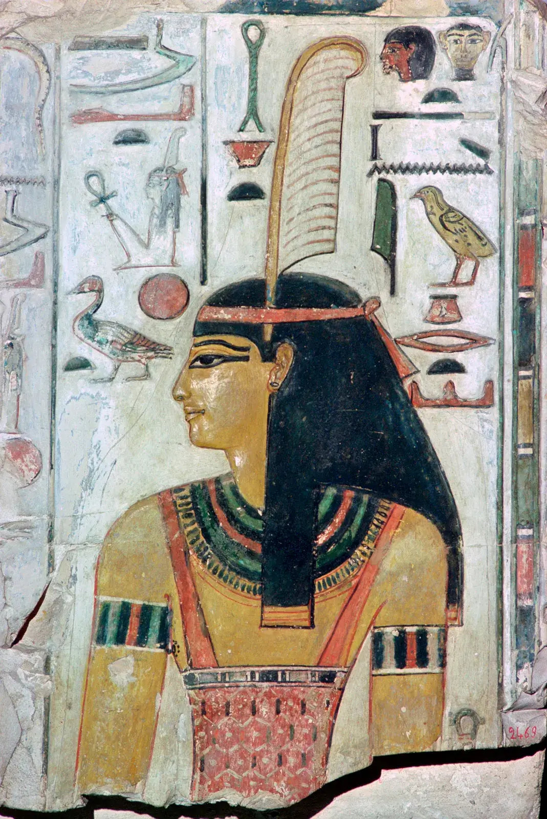 A picture of Egyptian goddess Maat