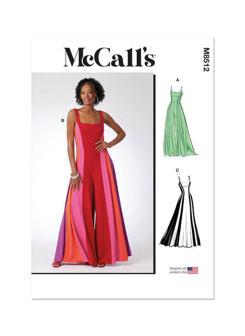 A picture of sewing pattern McCall's 8512, which can be used to recreate a look from The Barbie Movie.