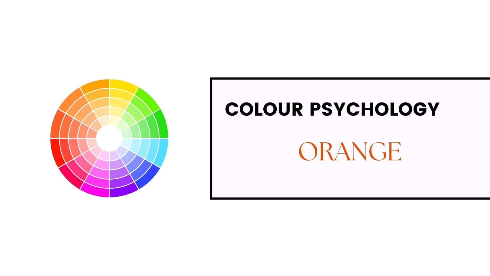 A picture of a blog cover for a blog post about psychology of the colour orange by Melissa Rath MIllinery.