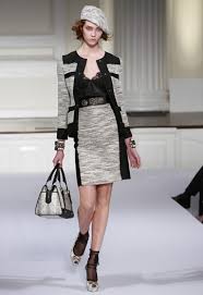 A picture of a model on the catwalk for the Oscar De  La Renta  Resort Wear 2010 Catwalk show.