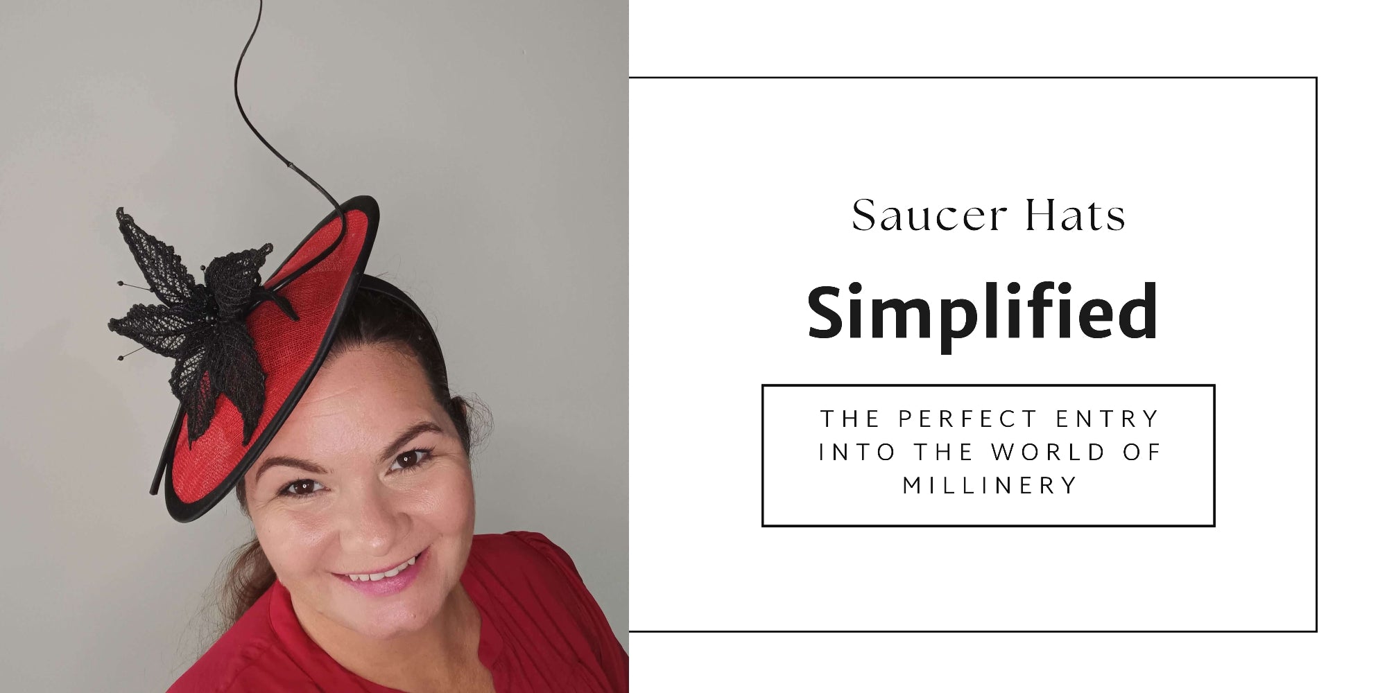 A picture of the blog post banner for a blog on the saucer hat collection by Melissa Rath Millinery