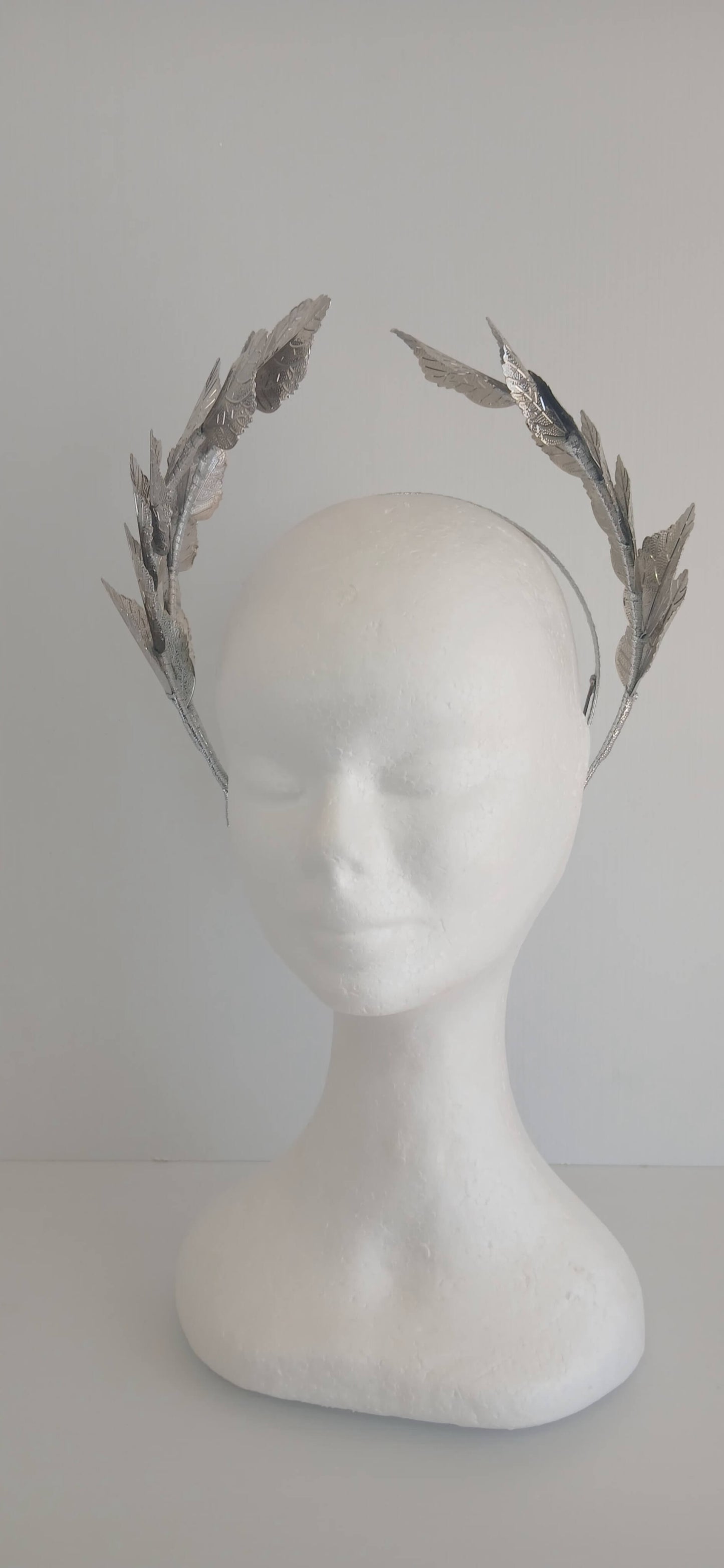 Silver Leaf Headband by Melissa Rath Millinery