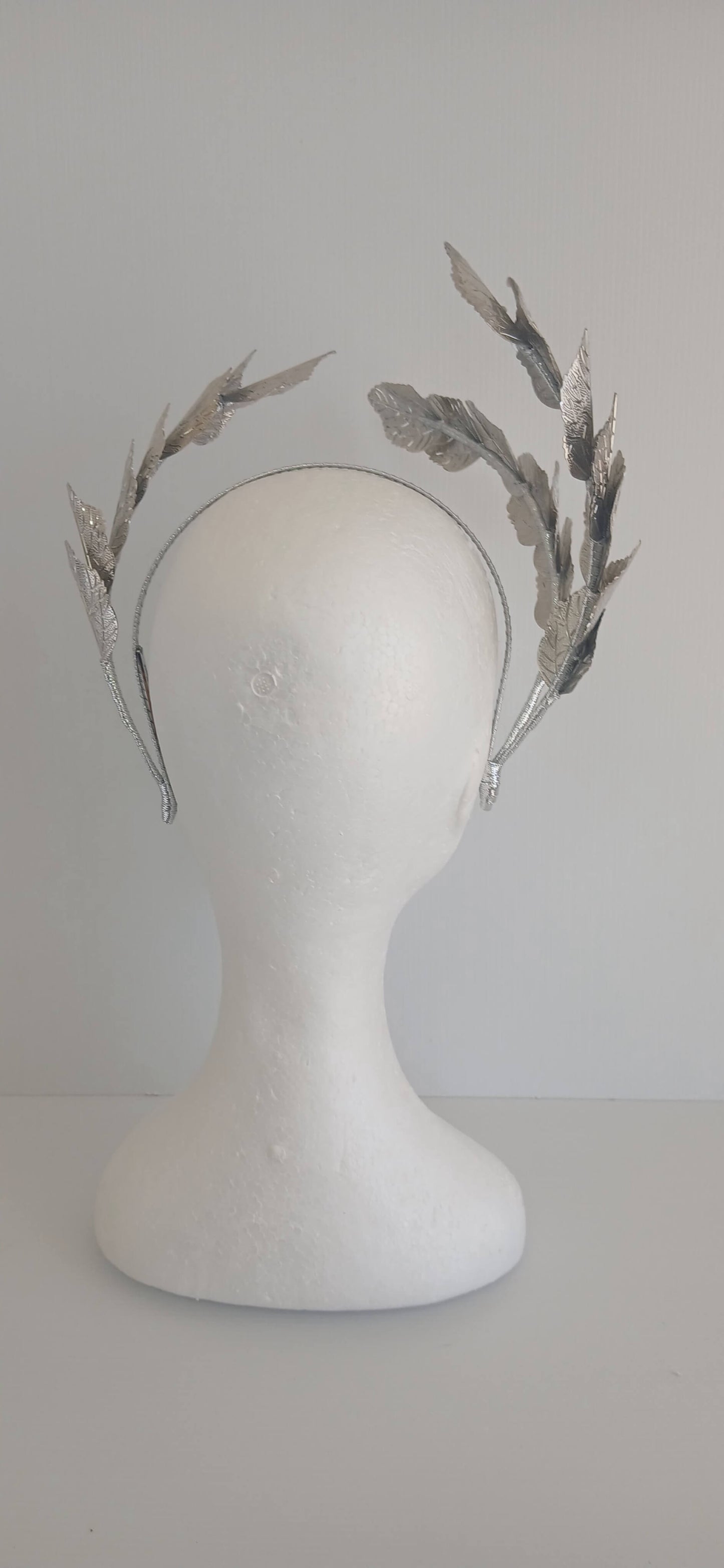 Silver Leaf Headband by Melissa Rath Millinery