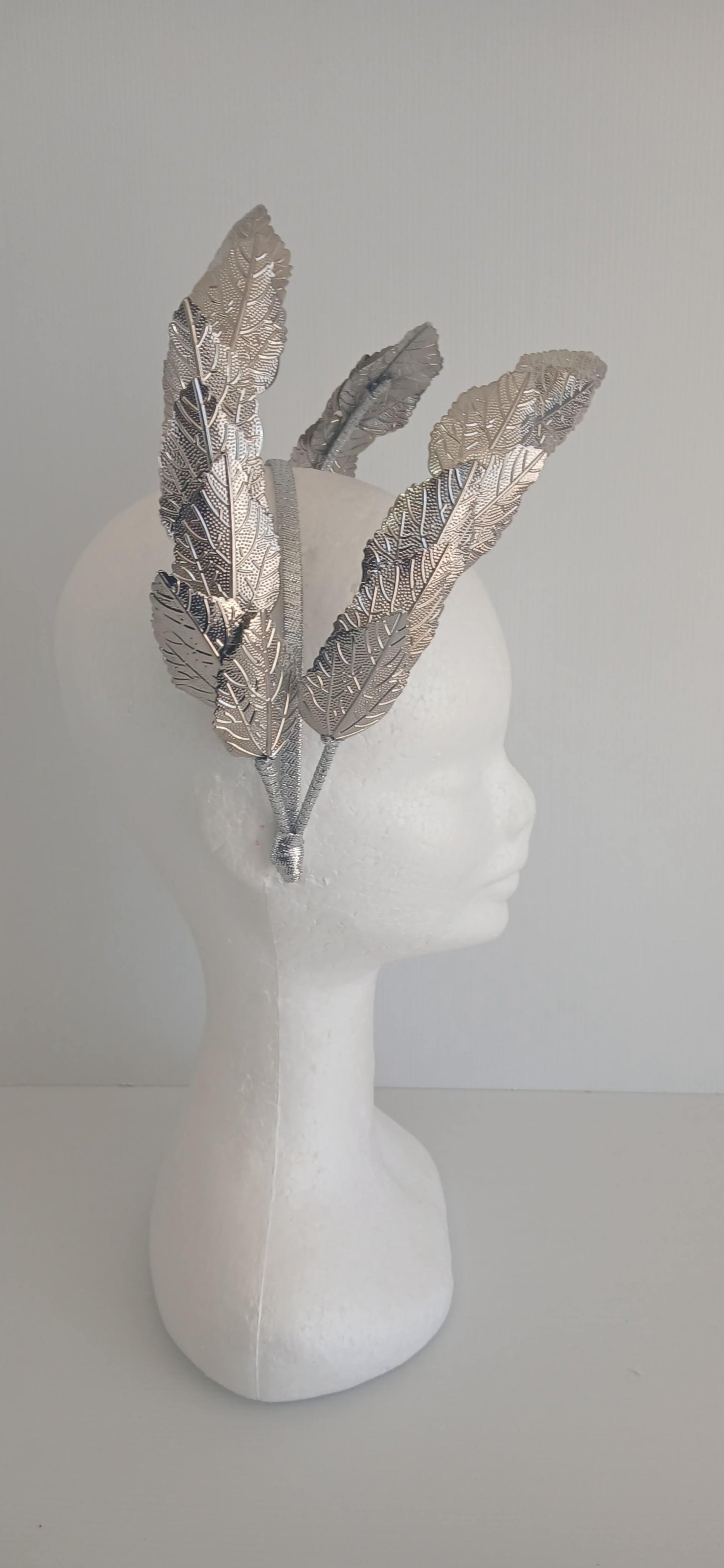 Silver Leaf Headband by Melissa Rath Millinery