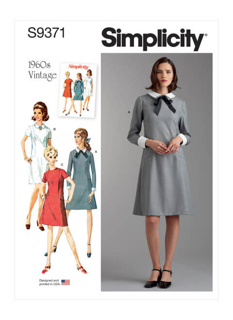 A picture of sewing pattern Simplicity 9371, which can be used to recreate a look from The Barbie Movie.