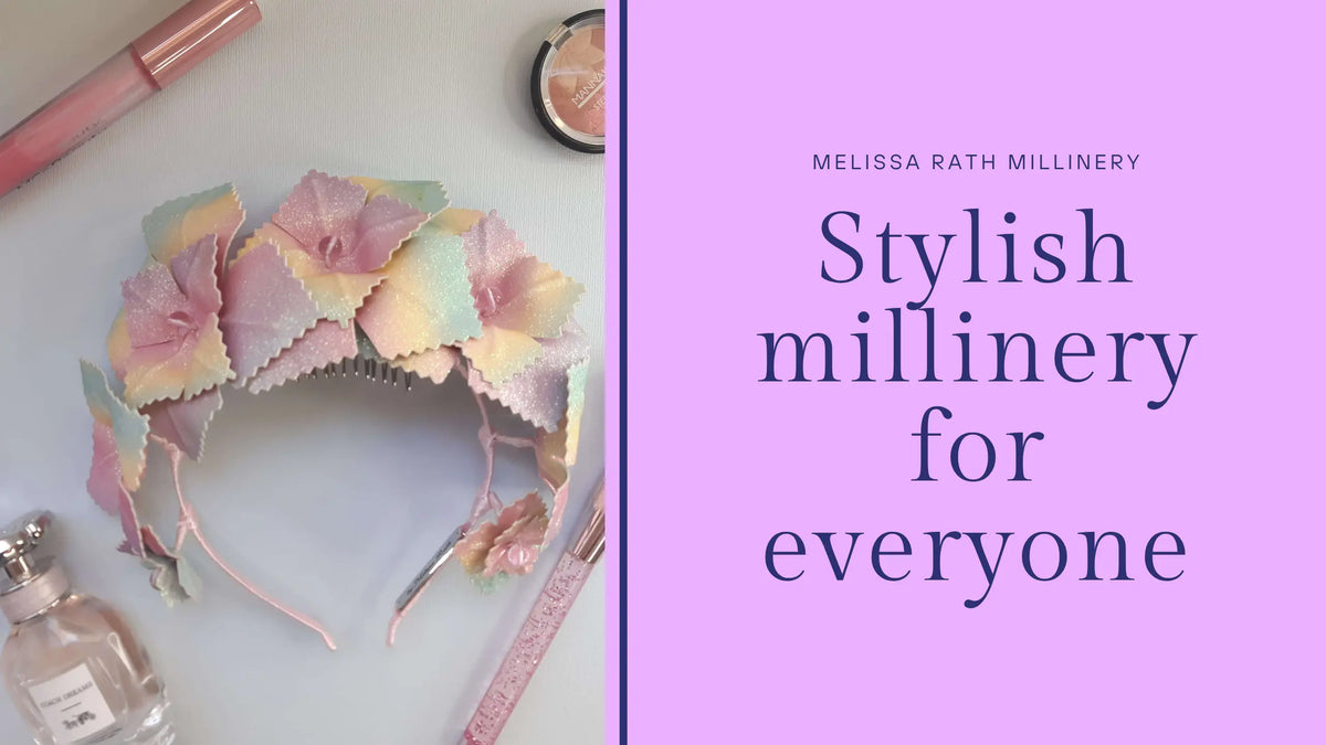 A picture of a web banner for Melissa Rath Millinery
