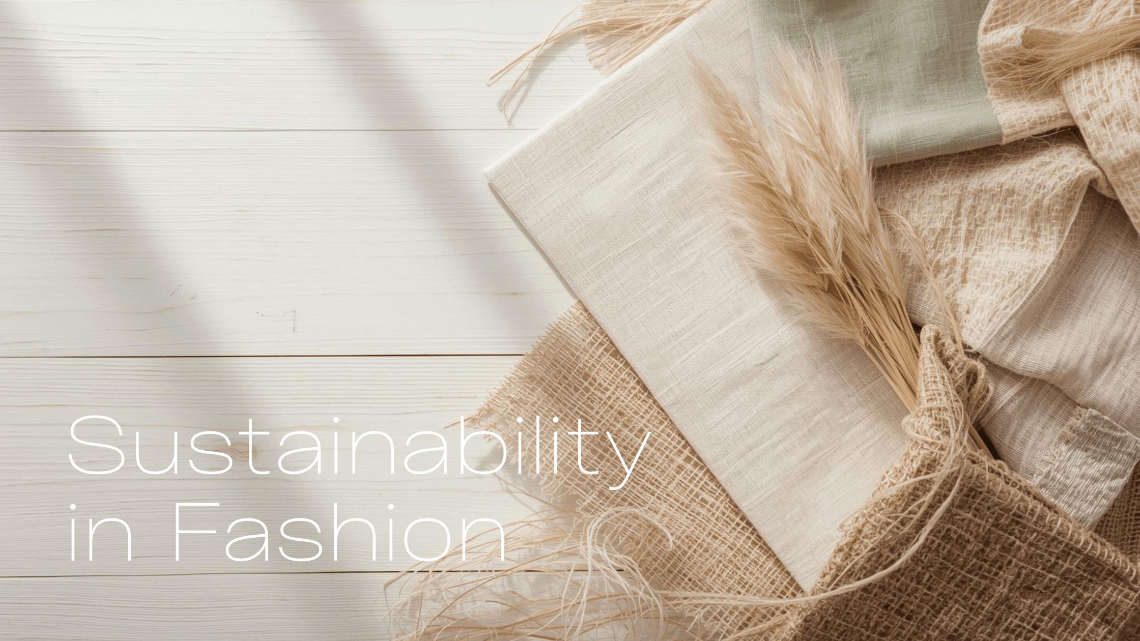 An image of a blog banner for a blog about sustainability in fashion by Melissa Rath