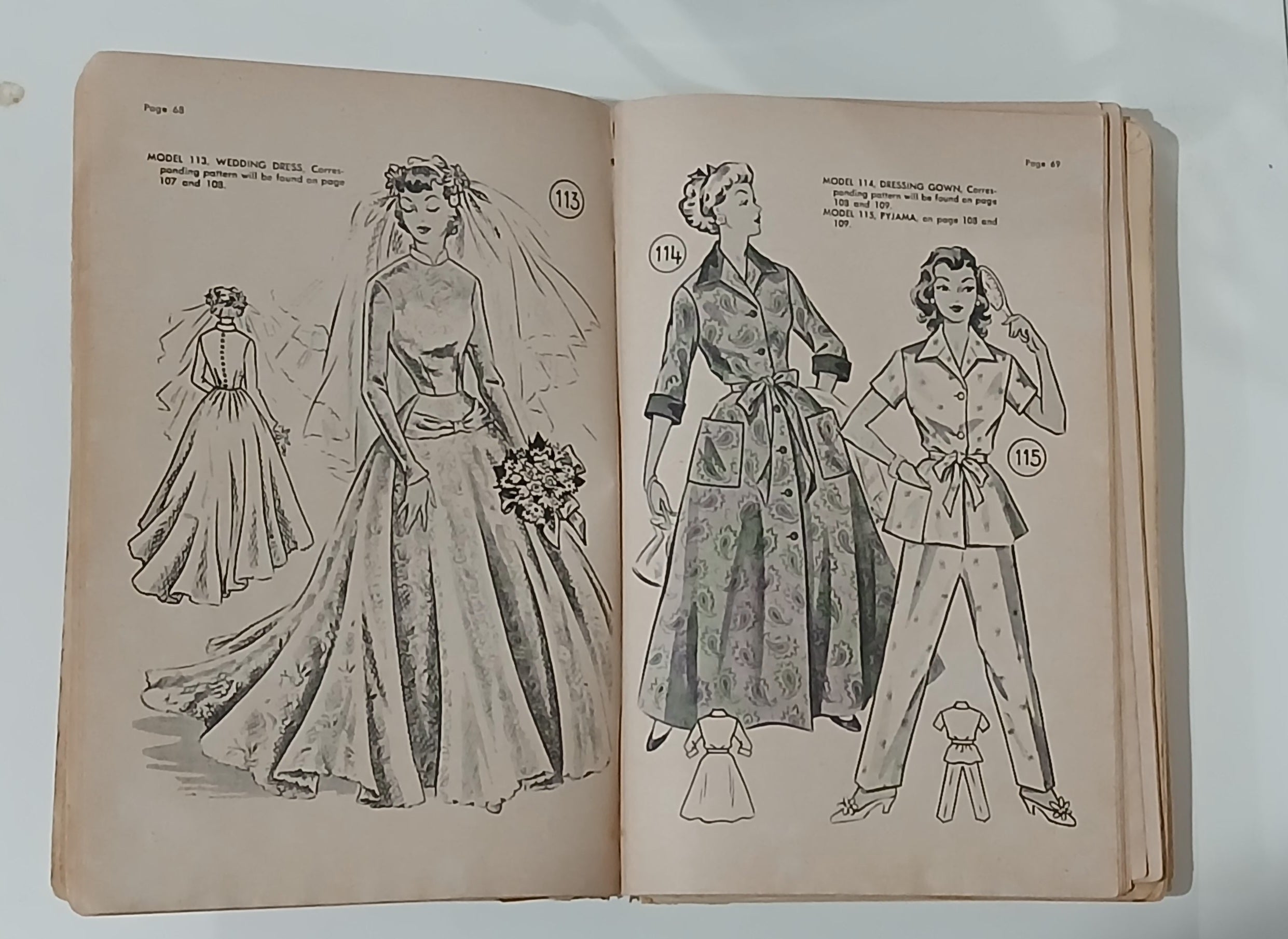 An image of drawings from the book The Golden Dressmaker