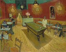 "The Night Cafe", painted by Vincent Van Gogh, painted in 1888.