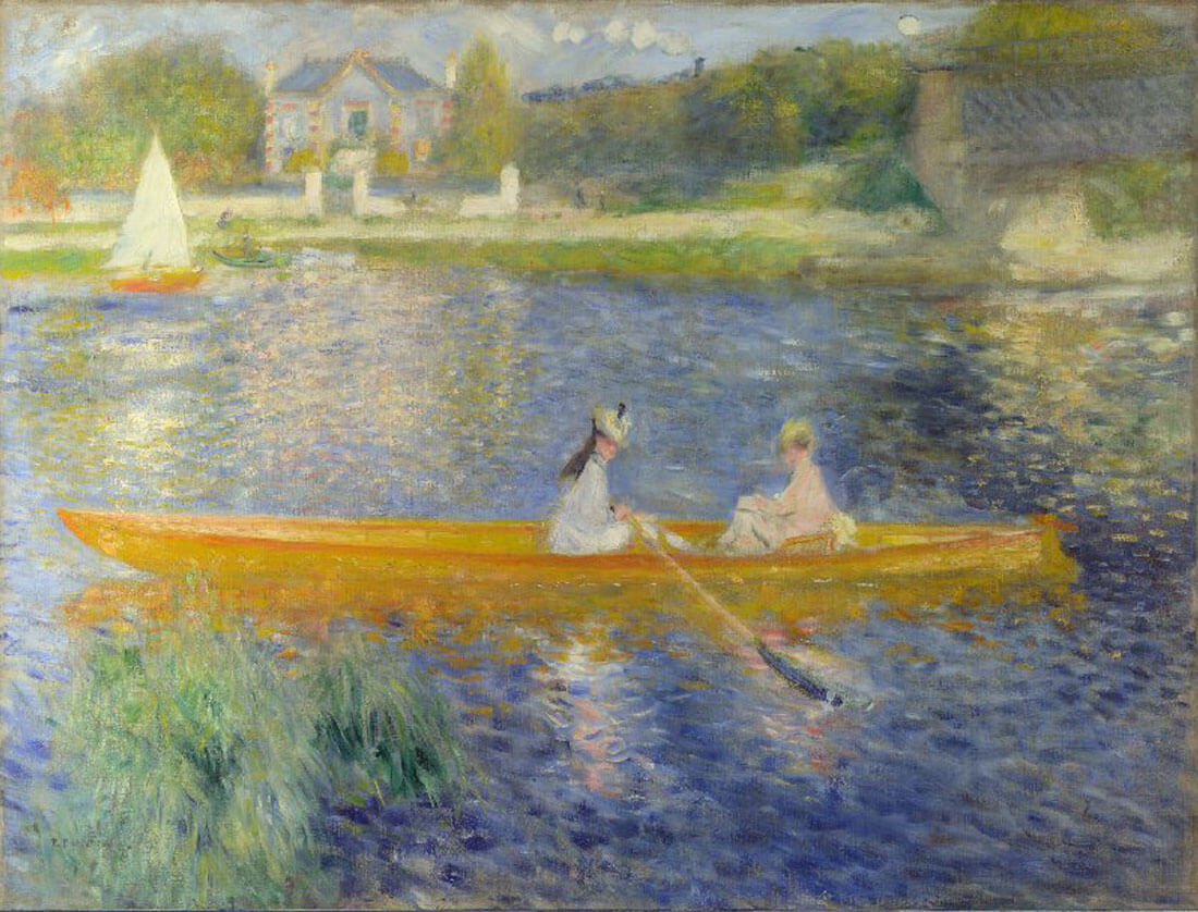 "The Skiff" painted by Pierre Auguste Renoir