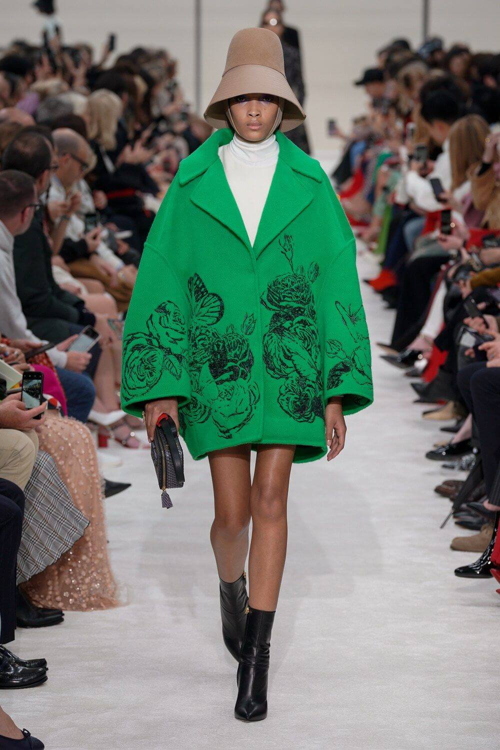 A picture of a model on the catwalk for Valentino AW 2019.
